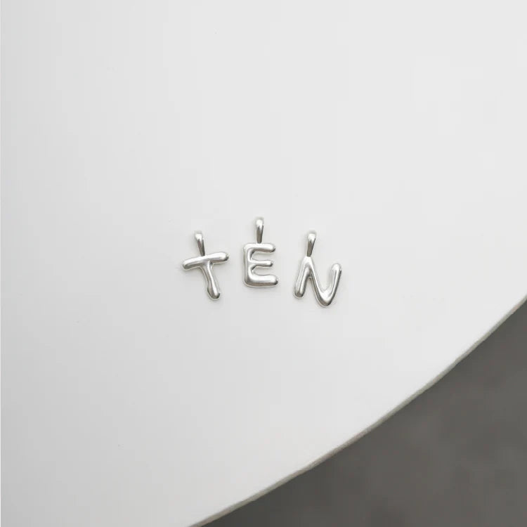 手繪風格文字墜飾-大尺寸 SV