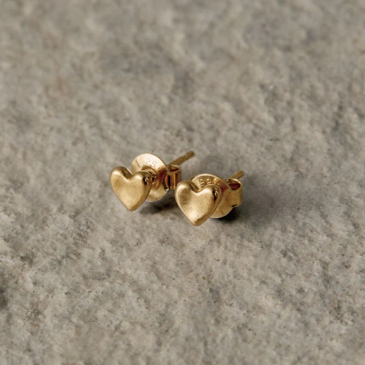迷你心型耳環 GD