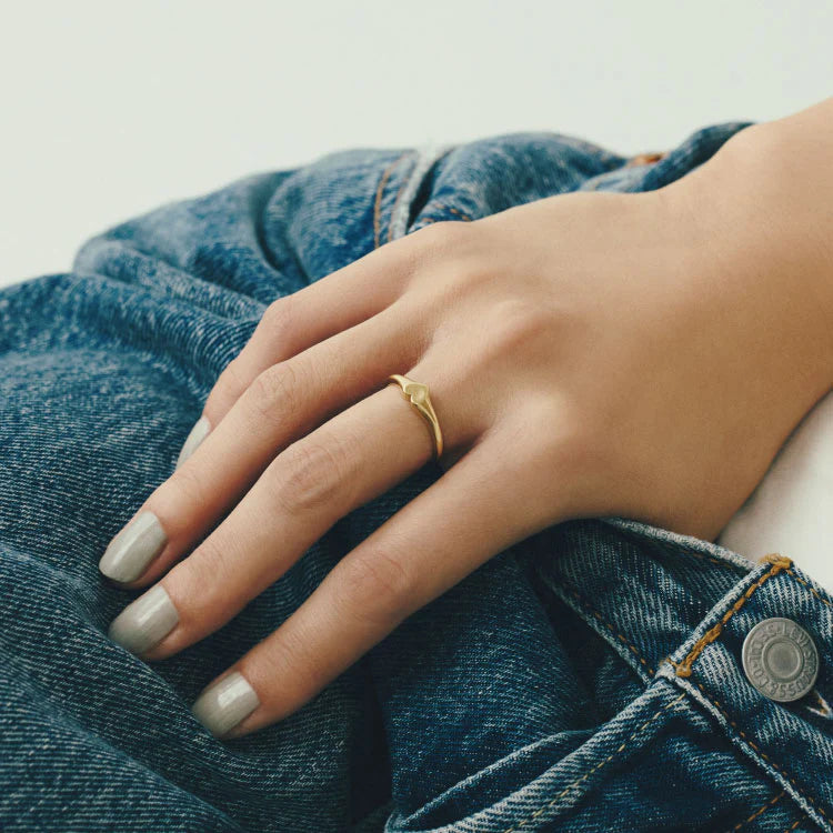 迷你心型印戒 GD (1~7號)