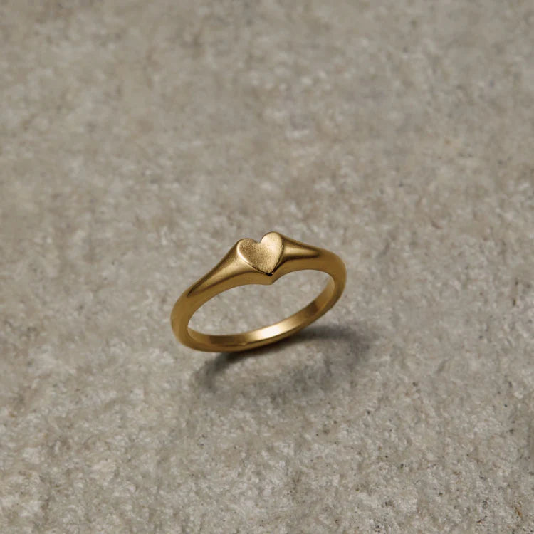 迷你心型印戒 GD