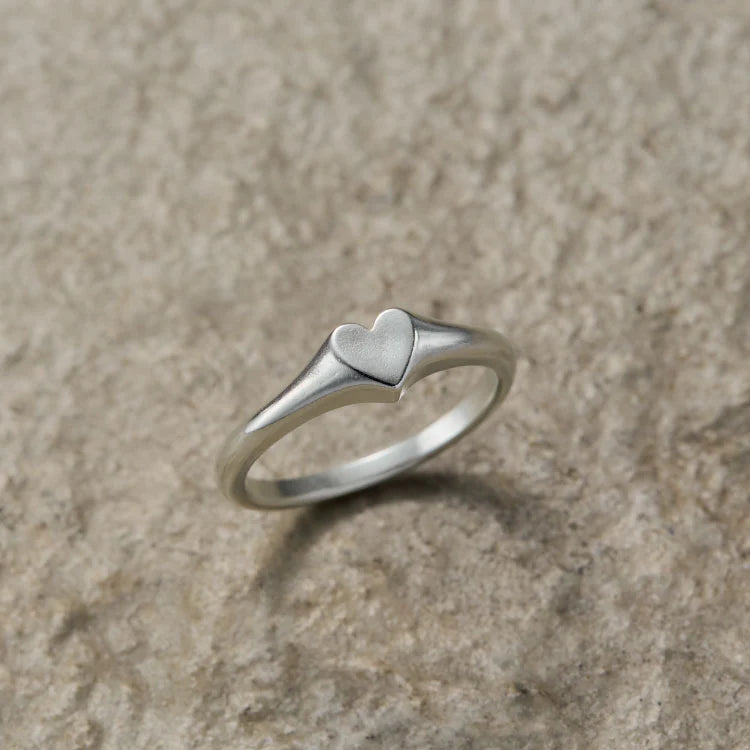 迷你心型印戒 SV(1~7號)