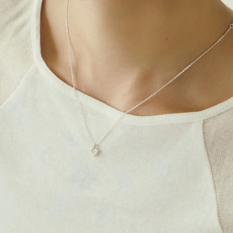 迷你心型項鍊 SV