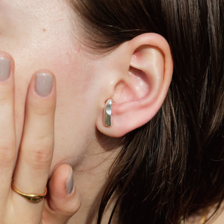 不對稱鉤型耳環SV(ONLY STOCK)