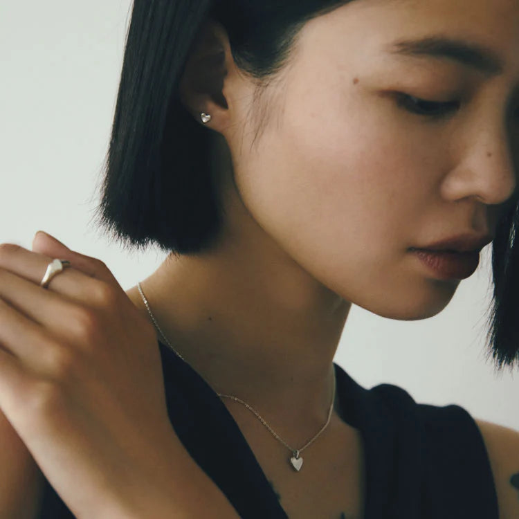 迷你心型耳環 GD