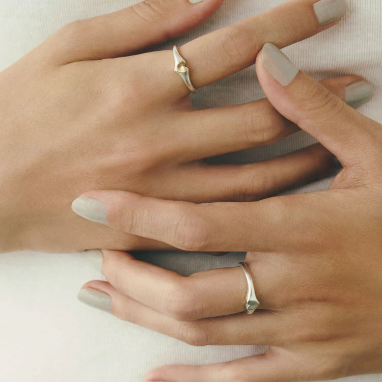 迷你心型印戒 SV