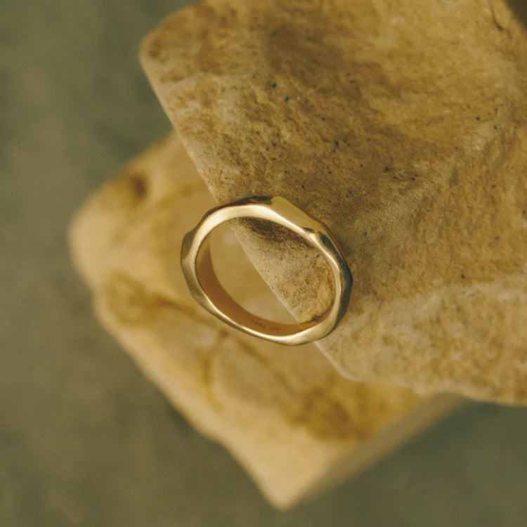 不規則浮刻印戒 GD (17~21號)