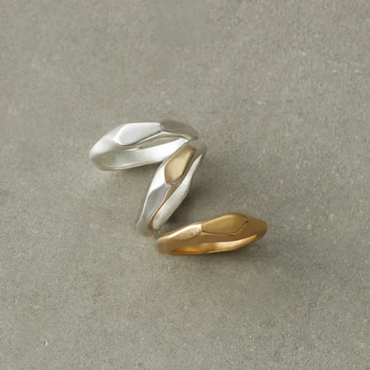 不規則浮刻印戒 MIX (17~21號)