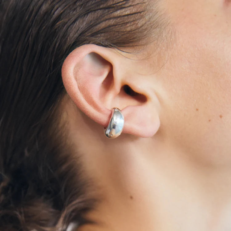 波點星鑽耳扣 SV (CZ)