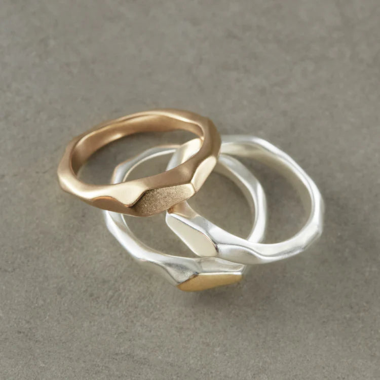 不規則浮刻印戒 SV (17~21號)