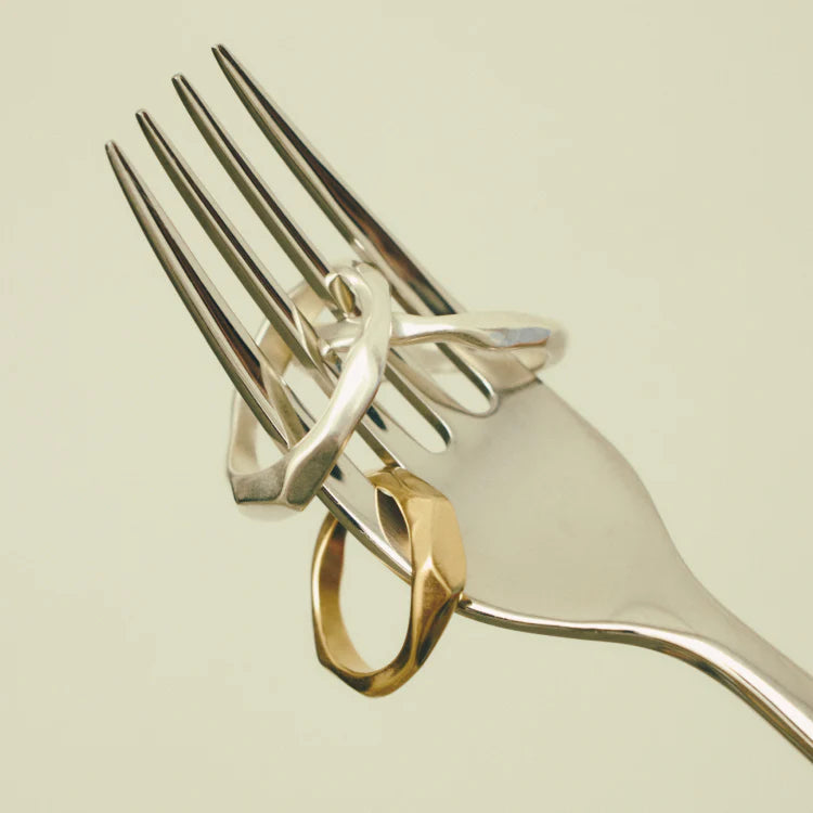 不規則浮刻印戒 GD (17~21號)