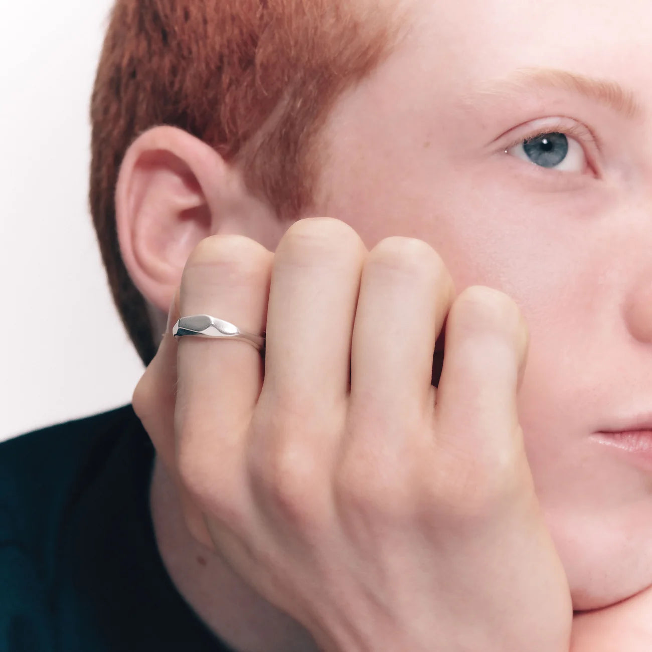 不規則浮刻印戒 SV (17~21號)