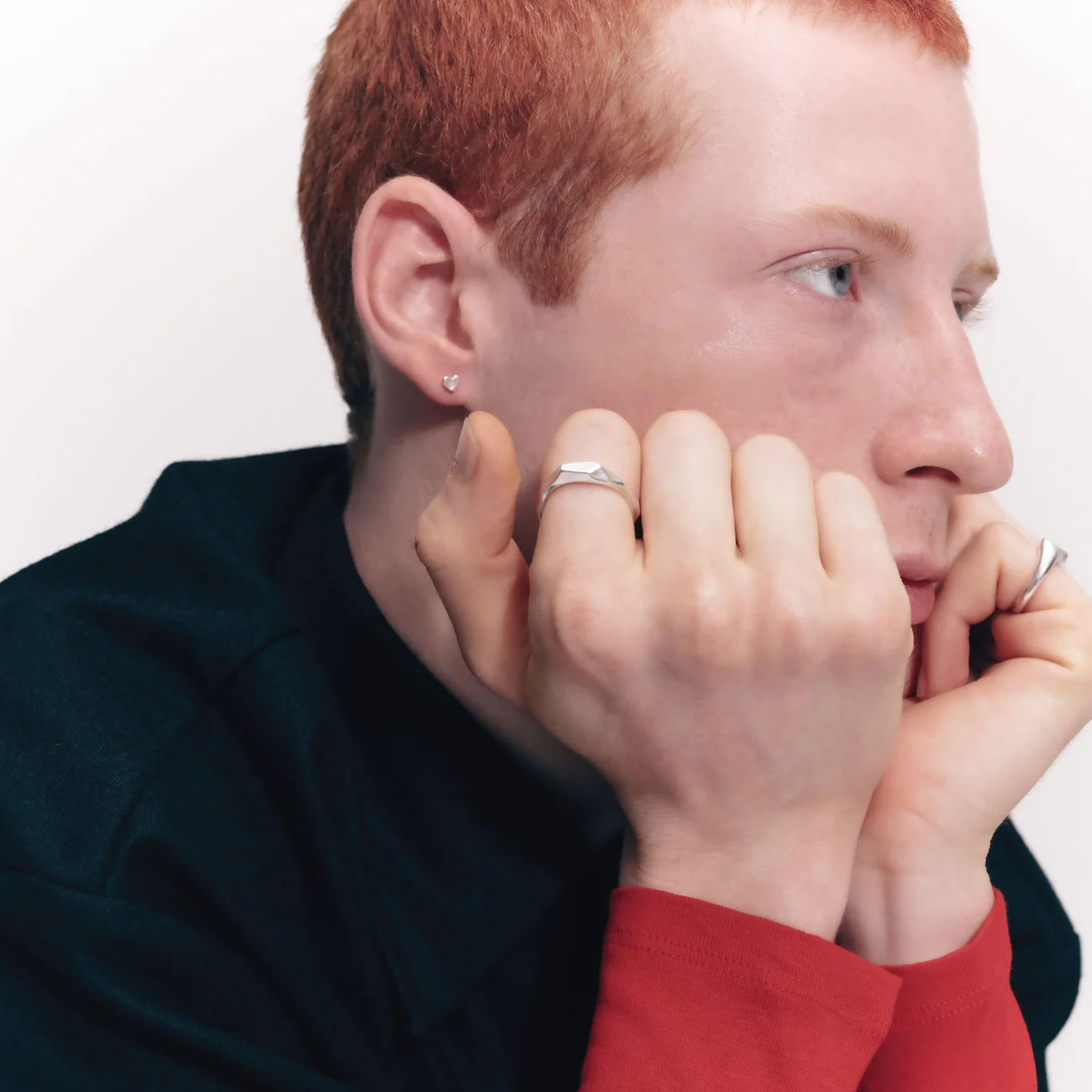 不規則浮刻印戒 SV (17~21號)