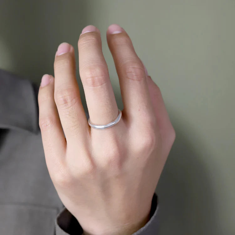 不規則圓韻戒指 SV(18~22號)