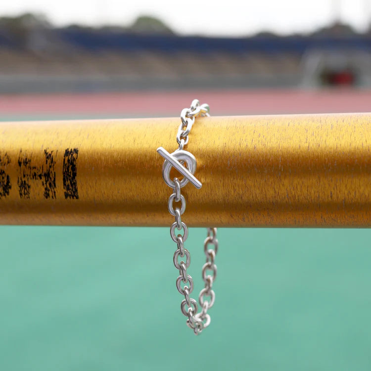 圓潤感經典T字扣手鍊 SV-M-