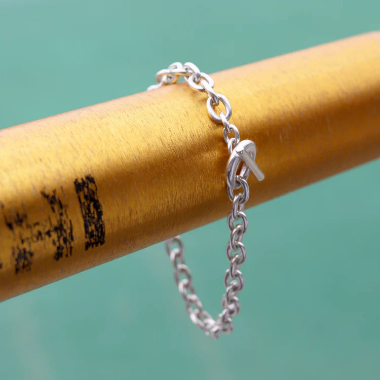 圓潤感經典T字扣手鍊 SV-M-