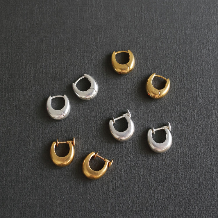 夾式懷抱耳環 SV