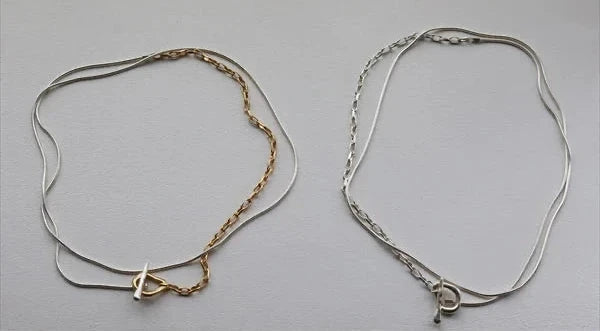 3way經典拼接項鍊 SV