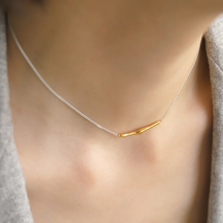 不規則形一字墜鍊 MIX