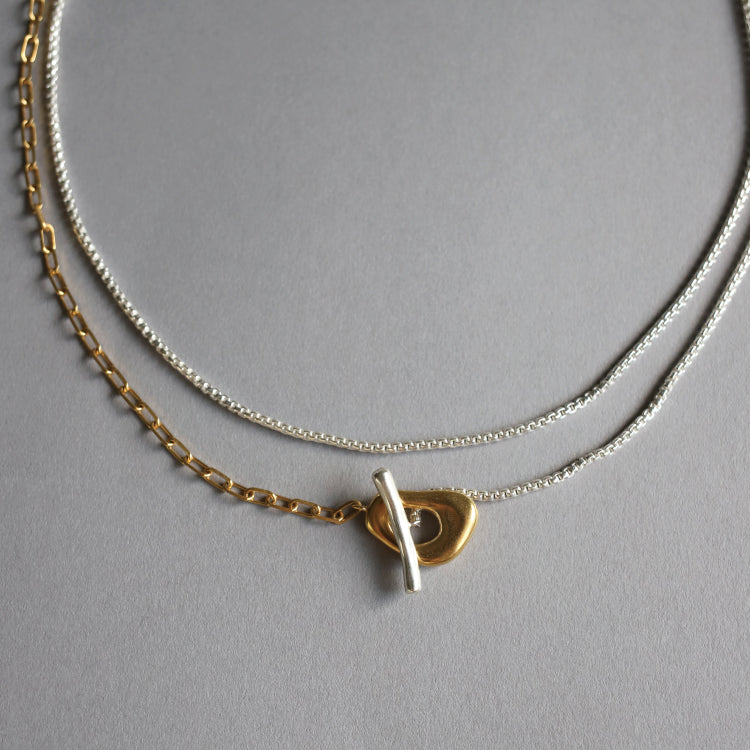 3way雙鏈拼接項鍊 MIX