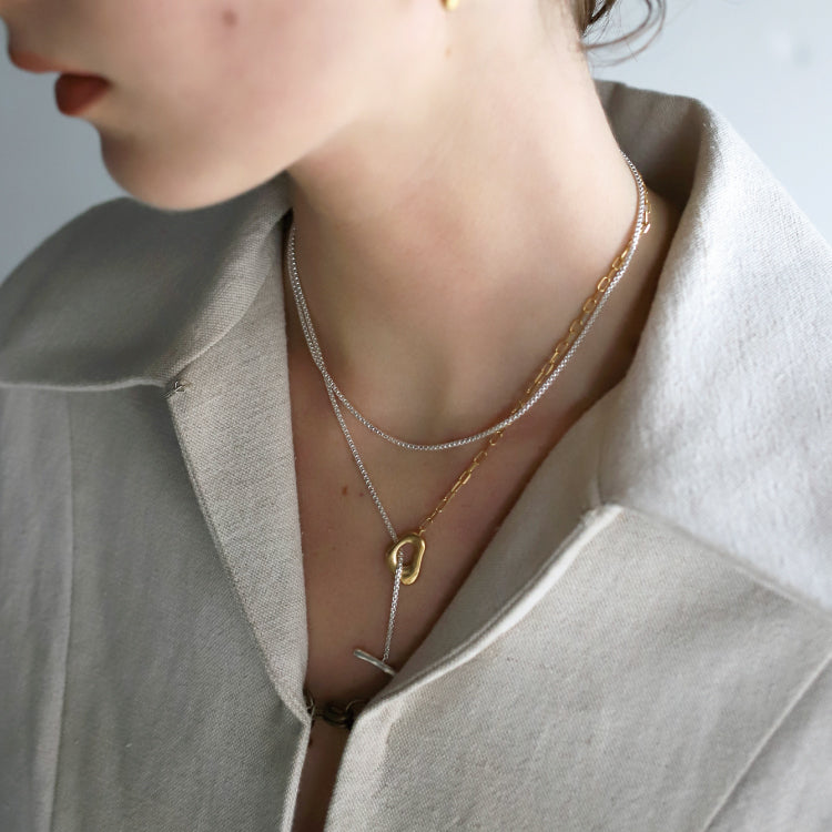 3way雙鏈拼接項鍊 MIX