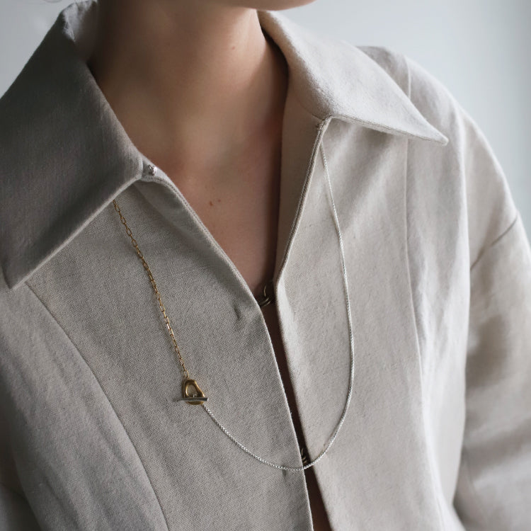 3way雙鏈拼接項鍊 MIX