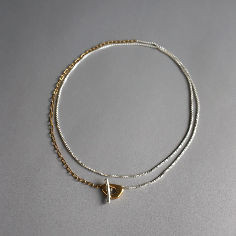 3way雙鏈拼接項鍊 MIX