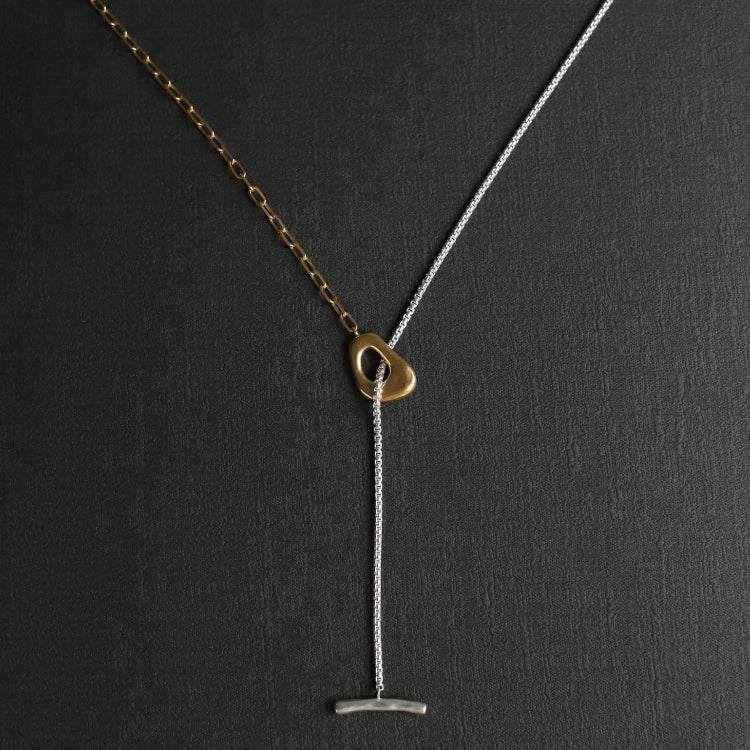 3way雙鏈拼接項鍊 MIX