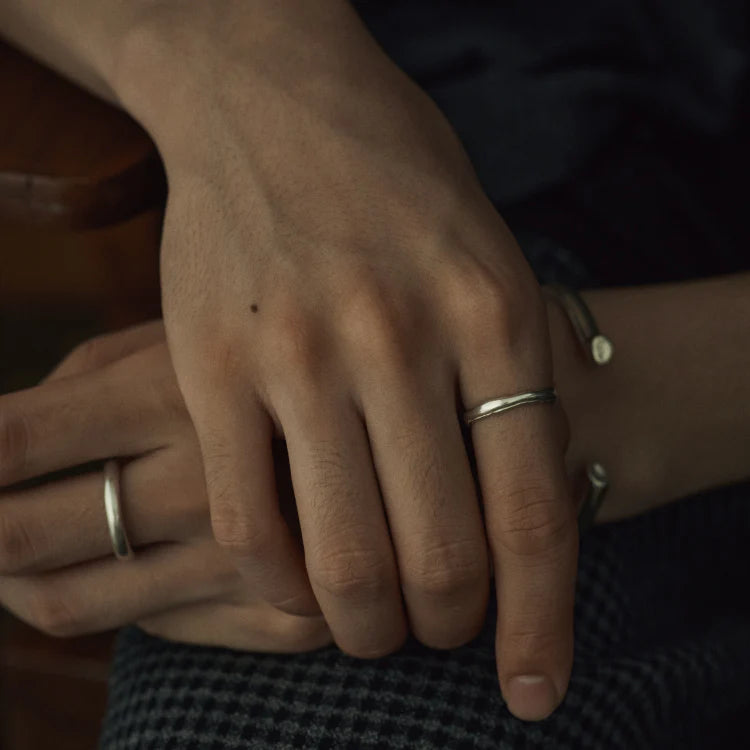 不規則圓韻戒指 SV(18~22號)