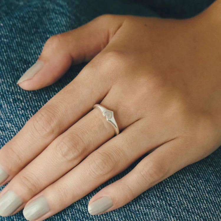 迷你心型印戒 SV