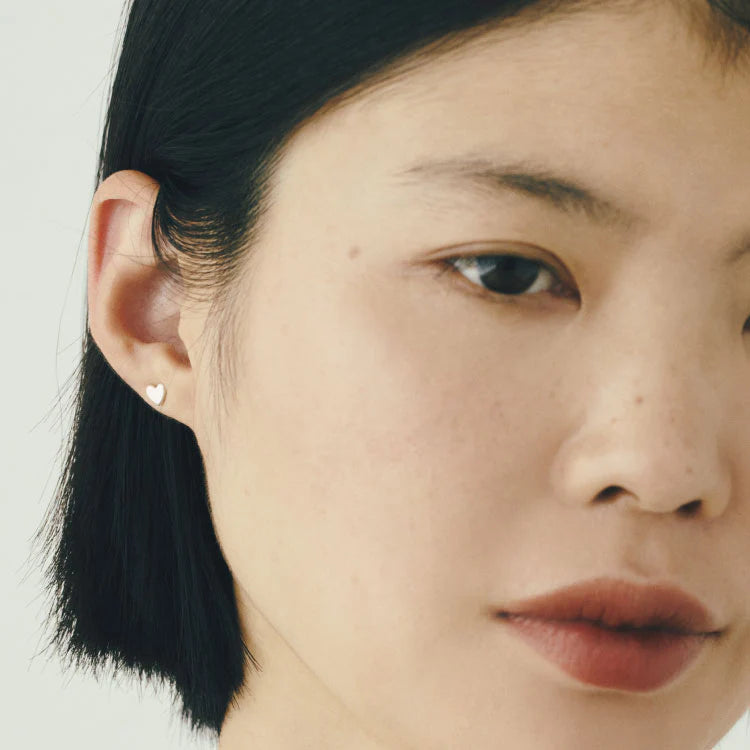 迷你心型耳環 SV