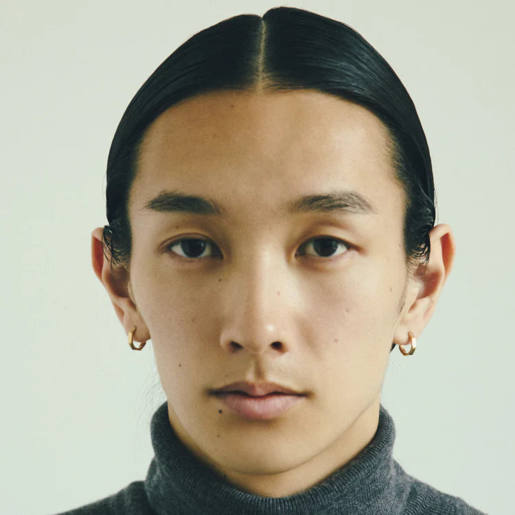 多面形折光耳環 GD