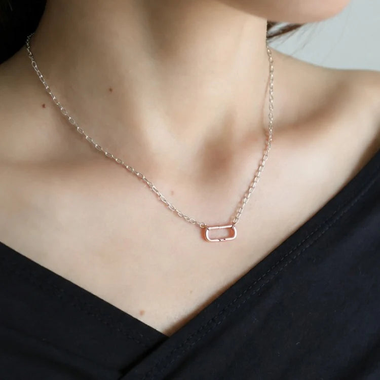 框影項鍊 MIX(PINK GOLD) 40cm
