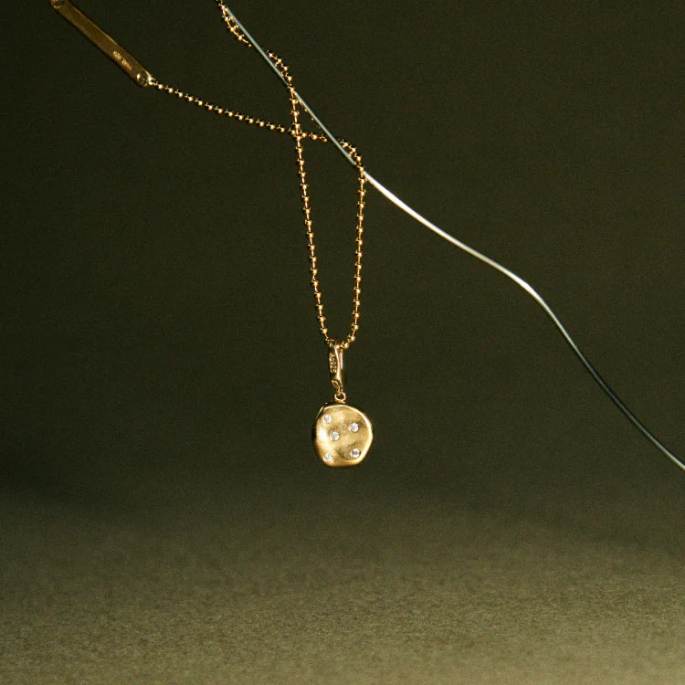 波點星鑽墜飾 GD