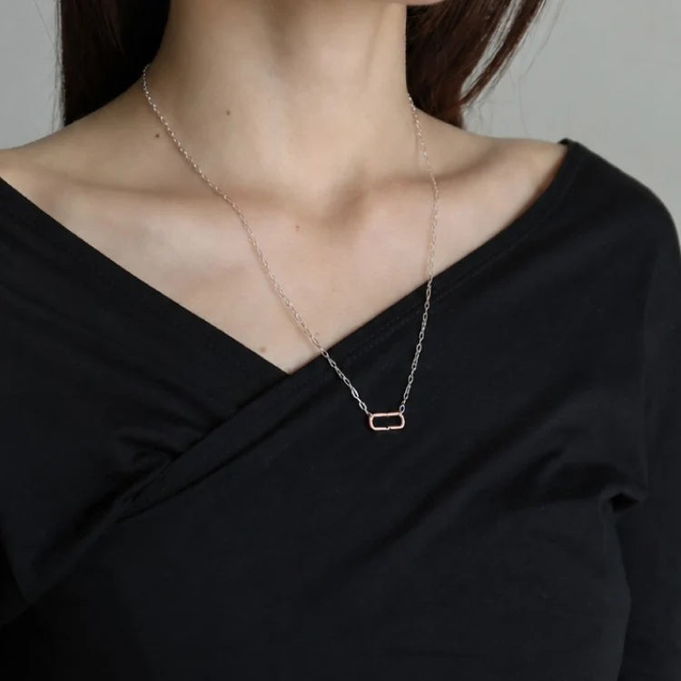 框影項鍊 MIX(PINK GOLD) 50cm