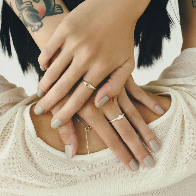 迷你心型印戒 SV