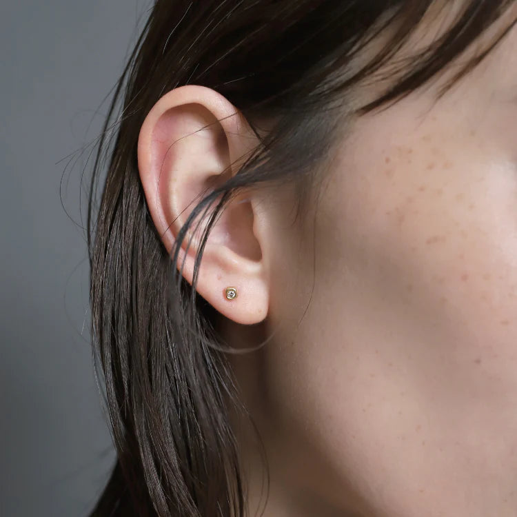 K18 奢鑽耳環(單耳)