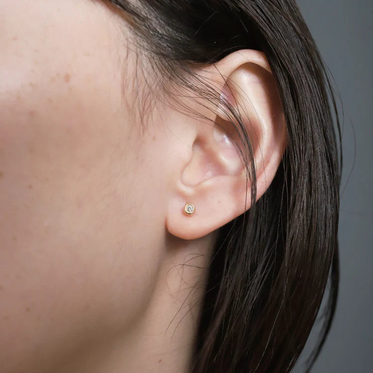 K18 奢鑽耳環(單耳)