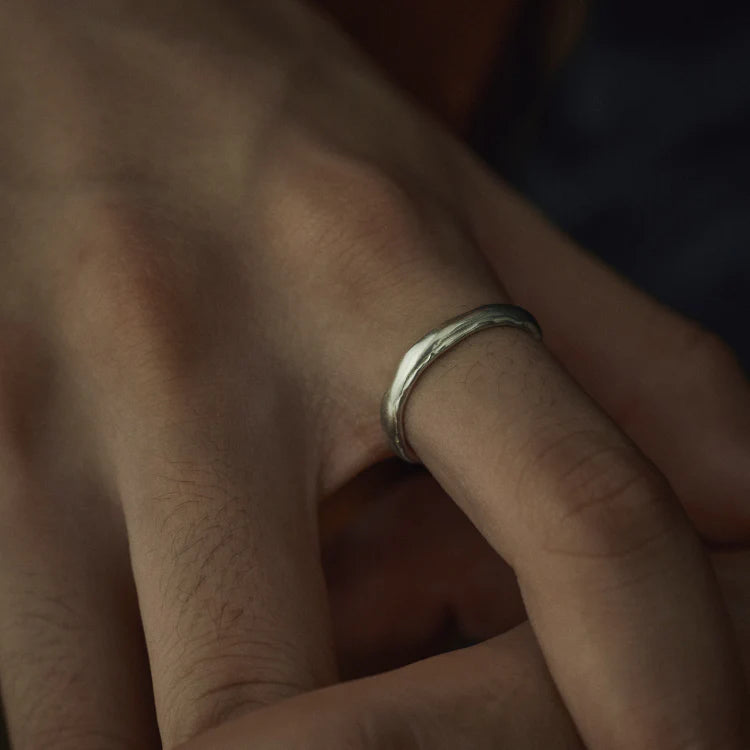 不規則圓韻戒指 SV(18~22號)